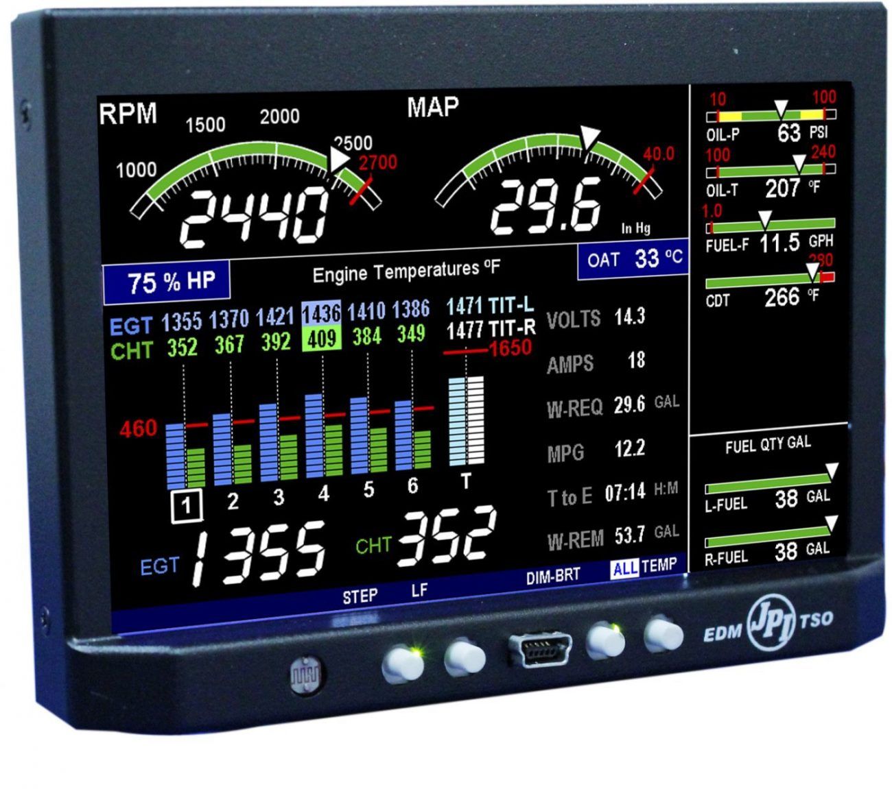 EDM 900 Engine Monitor with Lean Assist